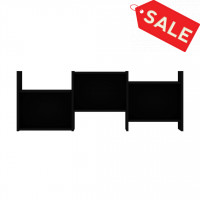 Manhattan Comfort 13PMC70 Hampton Zig-Zag Wall Decor Shelves in Black